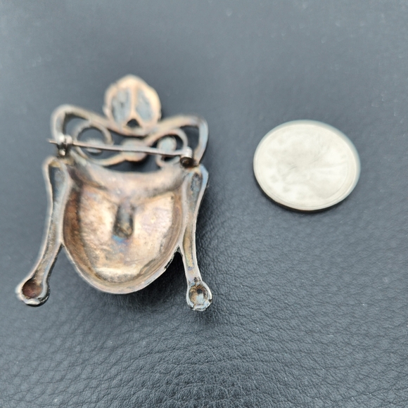 Antique Sterling Budha Brooch - Picture 3 of 7